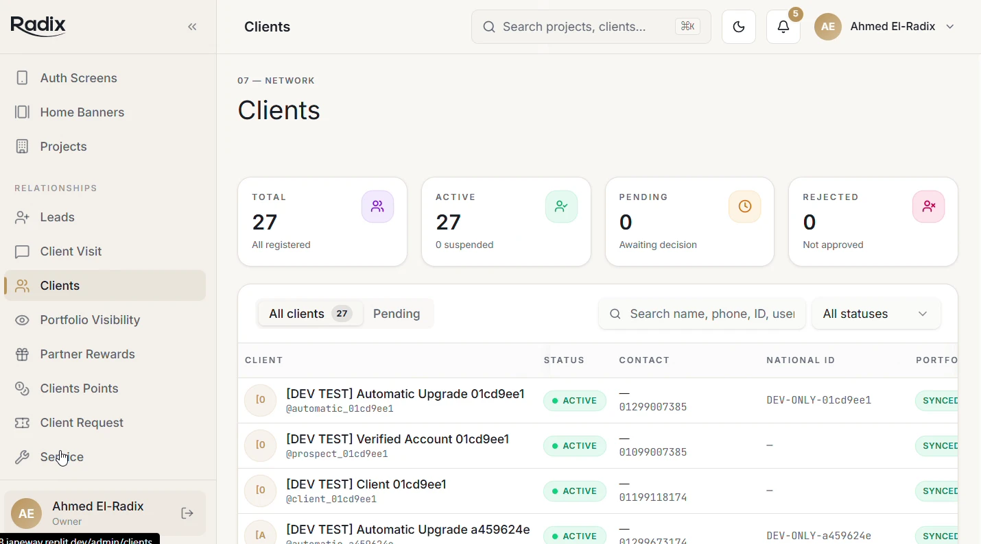 Client management